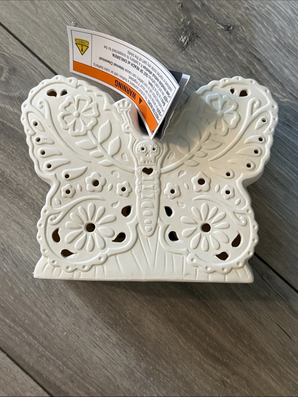 Ashland Day of the Dead Paintable Ceramic Butterfly with LED Light Inside NWT